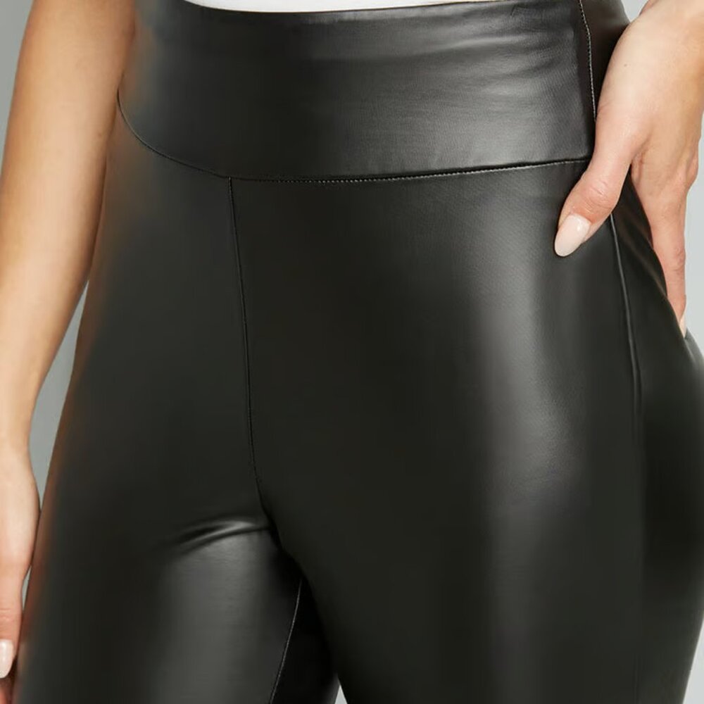 ModCloth Black Faux leather leggings- Large